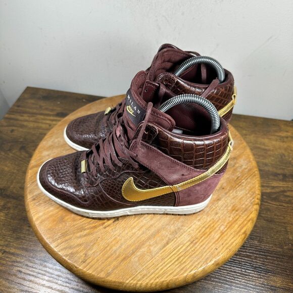 Nike Dunk Sky Hi City Wedge Milan 2012 Rare Women's Size 8.5 598216-200 - Picture 3 of 8